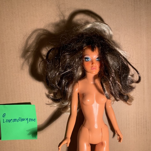 Rare Vintage IDEAL TUESDAY TAYLOR DOLL (?) Blonde/Black Hair Head w defects!🚩 - Picture 6 of 17